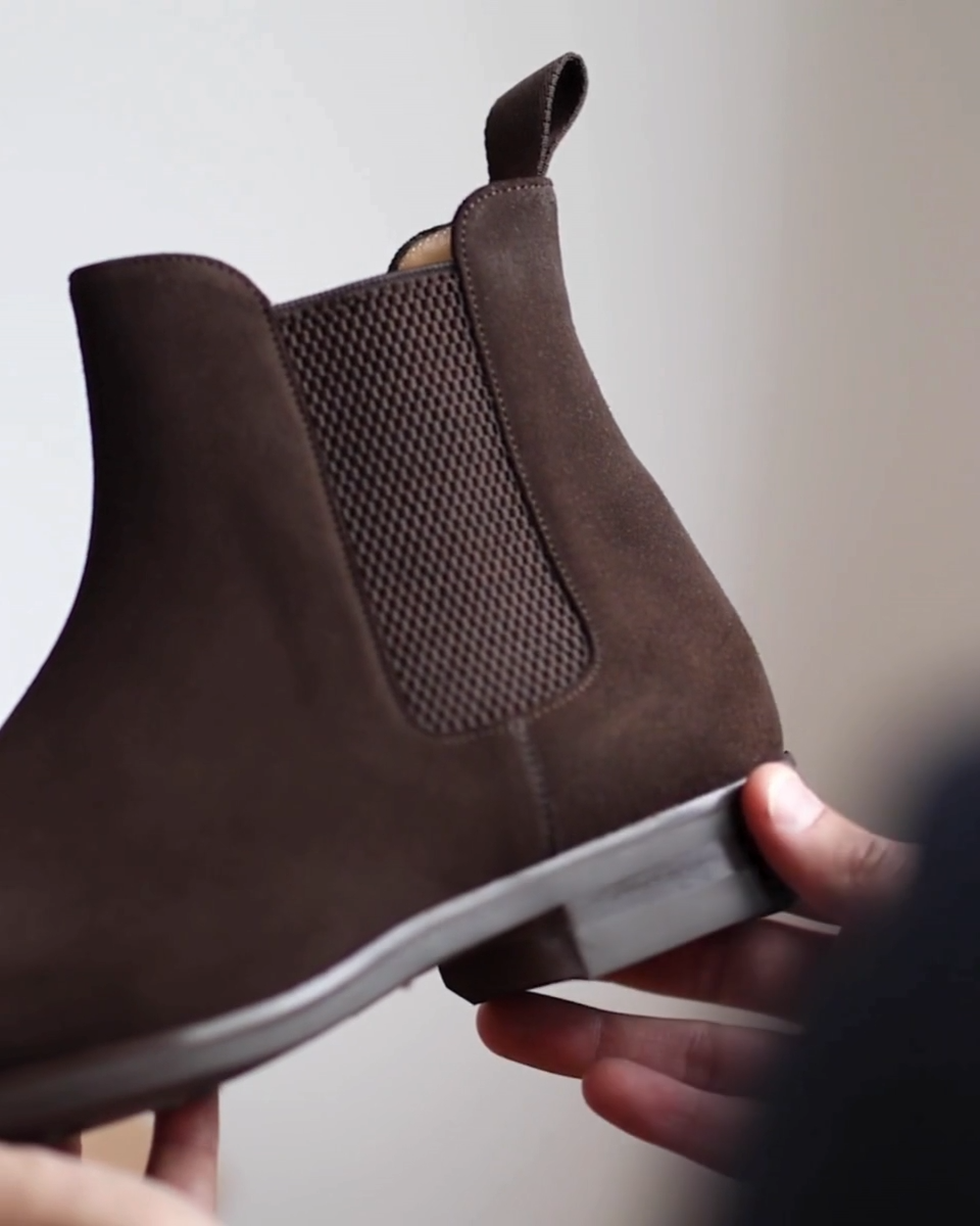 HENRY Camel suede men Chelsea boots